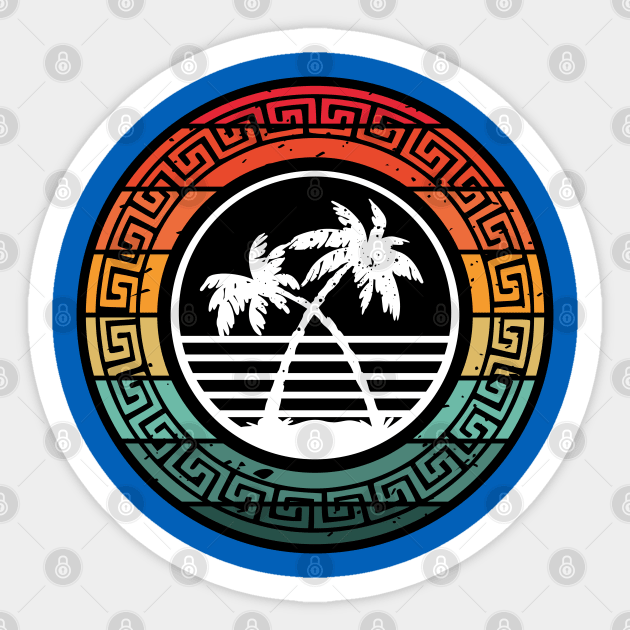 Hawaiian Island colorful design for the beach or cruise. Sticker by Shean Fritts 